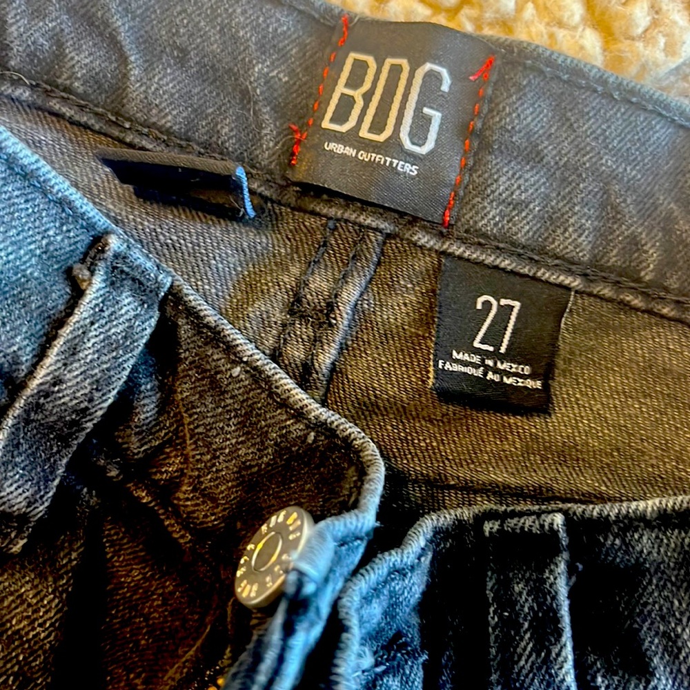 Black jean shorts